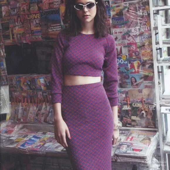 American Apparel |Textured Midi Pencil Skirt | VERY GOOD! - Picture 8 of 9